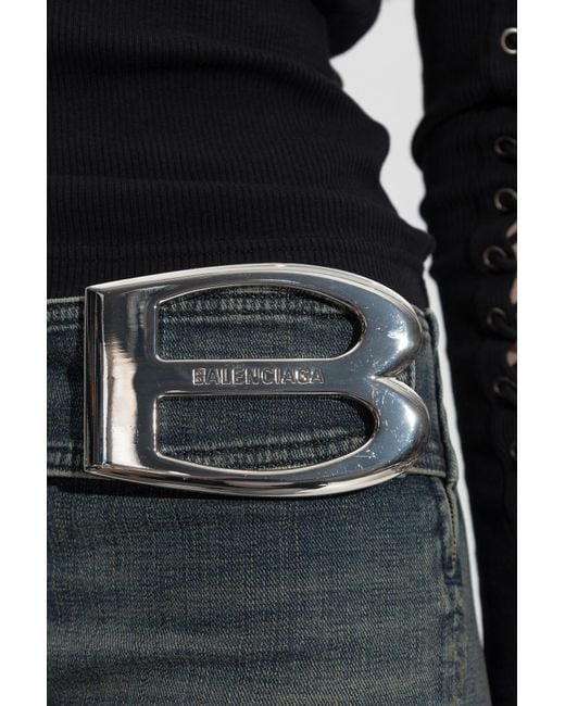 Balenciaga Gray Jeans With Flared Legs