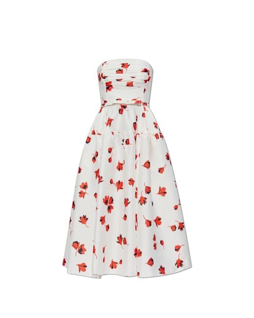 Self-Portrait White Dress With Floral Motif
