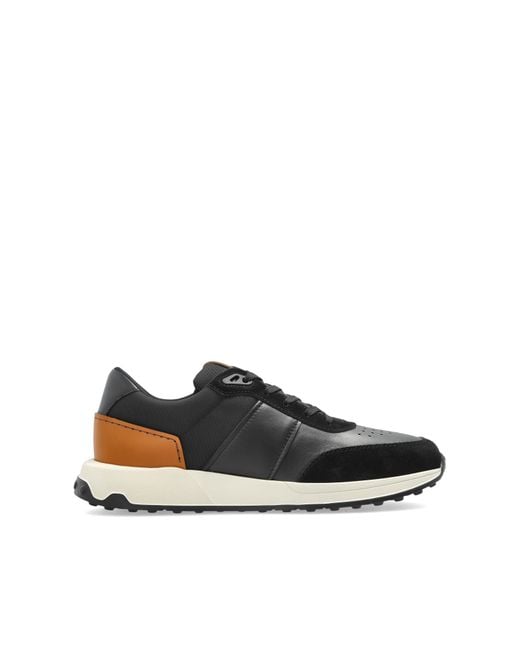 Tod's Black Leather Sports Shoes for men