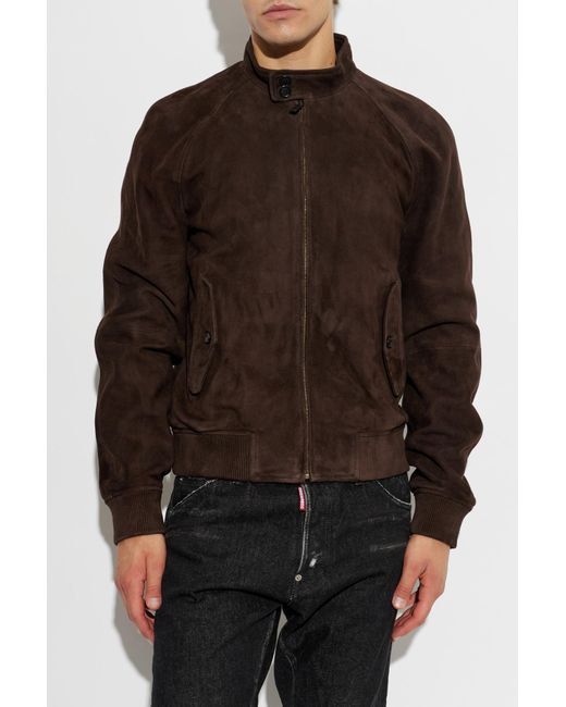DSquared² Brown Leather Jacket for men