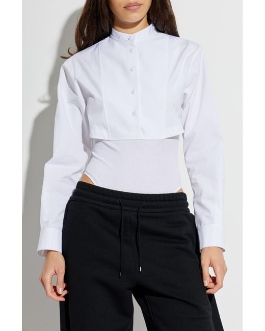 Alaïa White Cotton Bodysuit