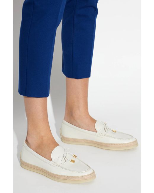Tod's White Leather Shoes
