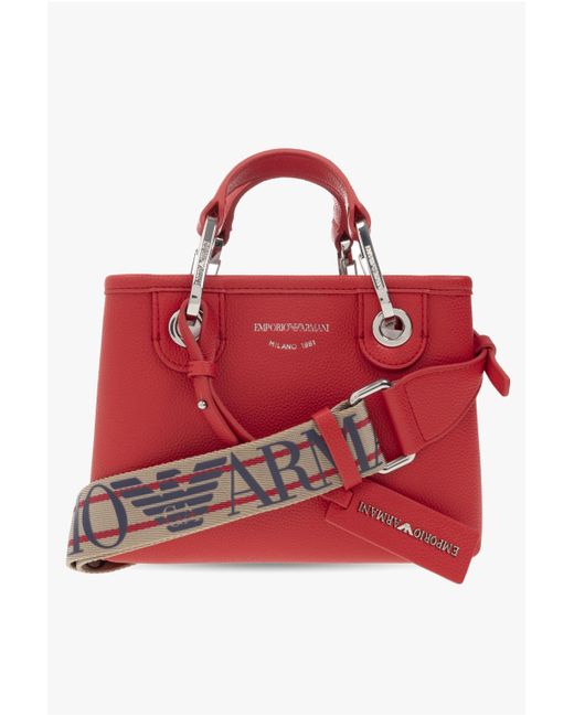 Emporio Armani Red 'myea Mini' Shoulder Bag