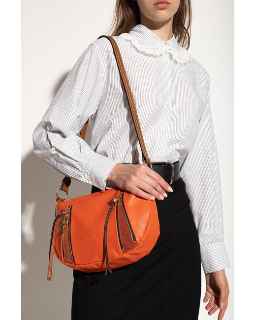 See By Chloé Leather 'indra Mono' Shoulder Bag in Orange | Lyst Australia