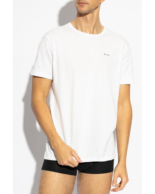 Paul Smith White Pack Of Five T-Shirts for men