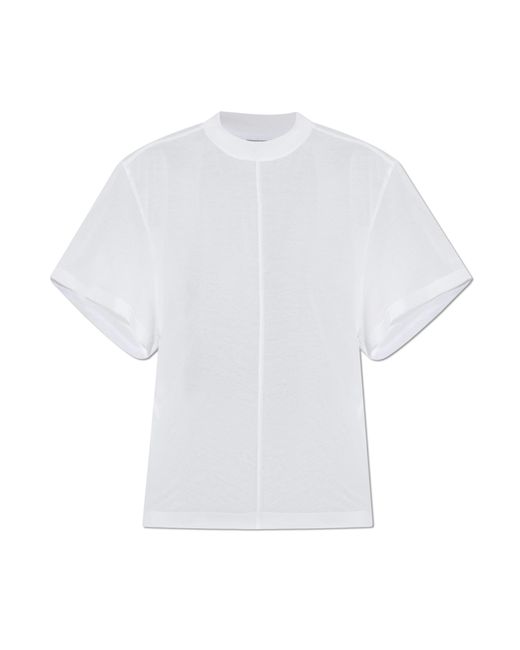 Balenciaga White Asymmetrical Cut T-Shirt