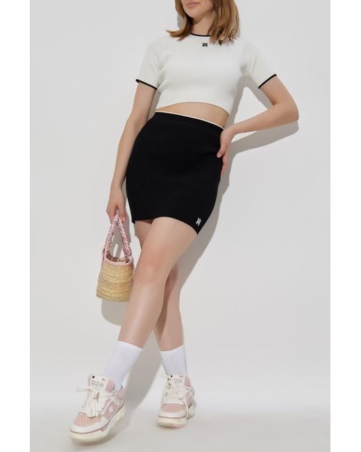 Amiri Black Ribbed Skirt