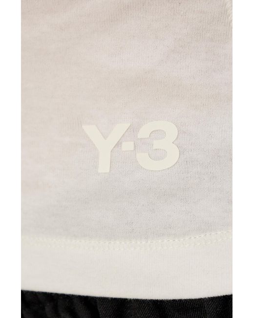 Y-3 White Top With Long Sleeves,