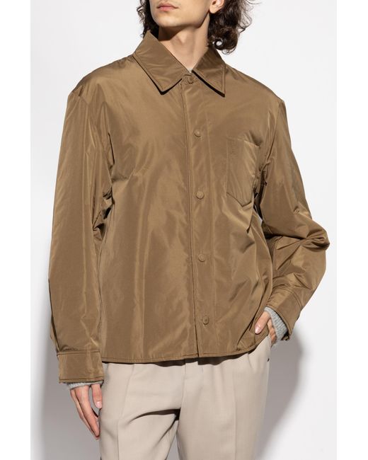 AMI Brown Light Jacket With Logo for men