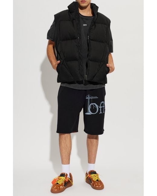 Off-White c/o Virgil Abloh Black Sweatshorts With Print for men