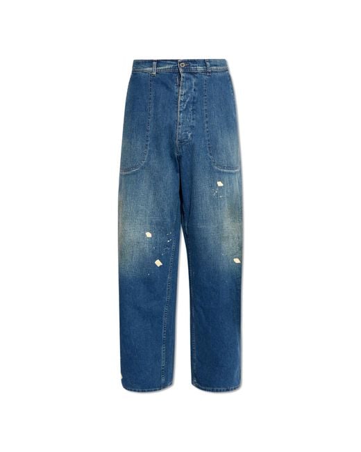 Maison Margiela Blue Jeans With Vintage Effect, for men