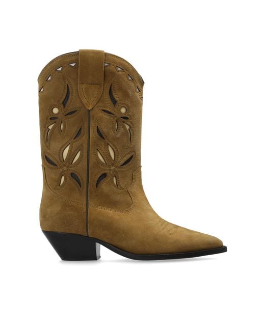 Isabel Marant Brown Heeled Ankle Boots,