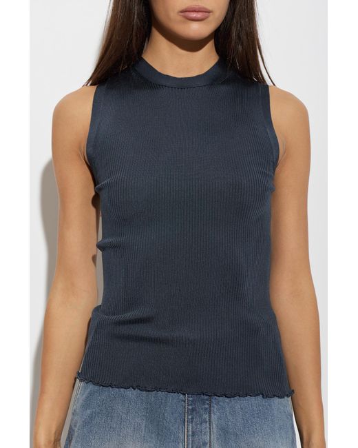 Alaïa Blue Silk Top