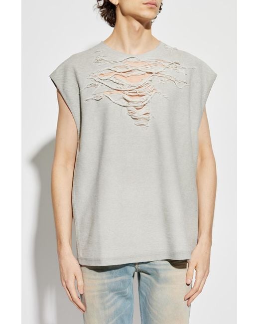 DIESEL White T-Shirt S-Rub-Sl for men