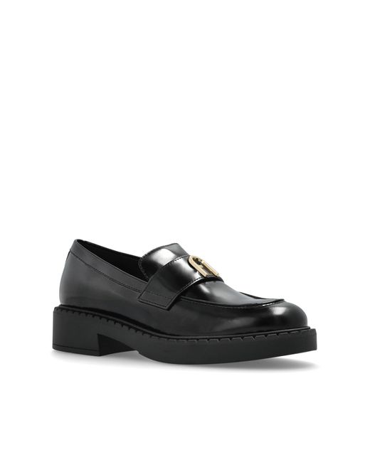 Furla Black "New Legacy" Loafers Shoes