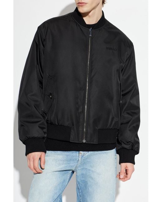 Versace Black Reversible Bomber Jacket for men