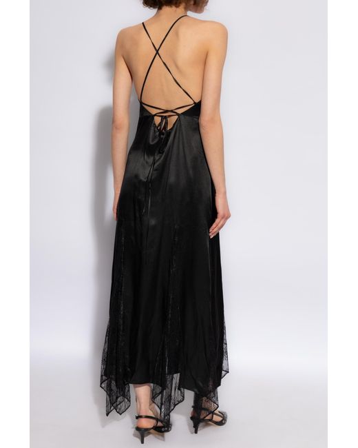 AllSaints Black Satin Dress 'Jasmine'
