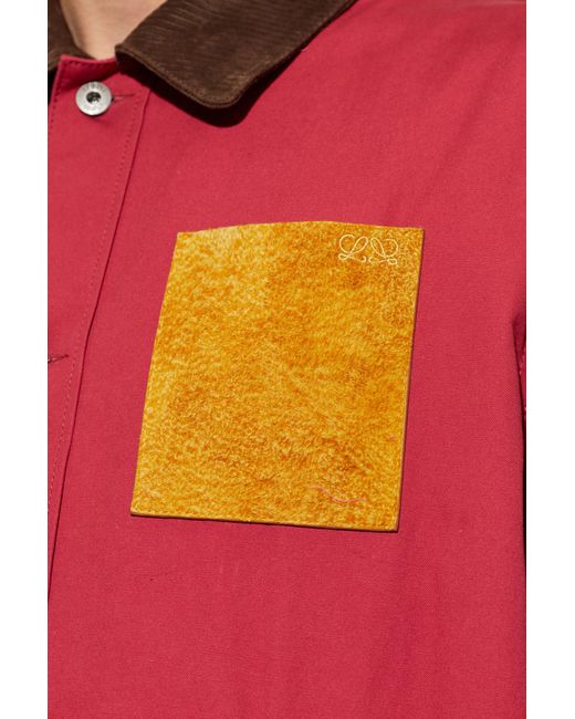 Loewe Red Jacket With Pockets for men
