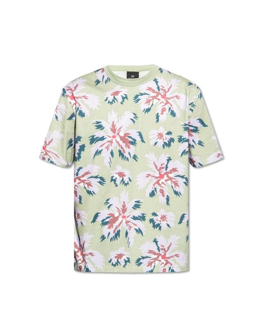 PS by Paul Smith Green Printed T-shirt, for men