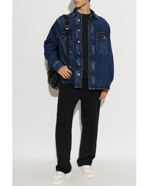 AllSaints Blue Denim Shirt 'Albin' for men