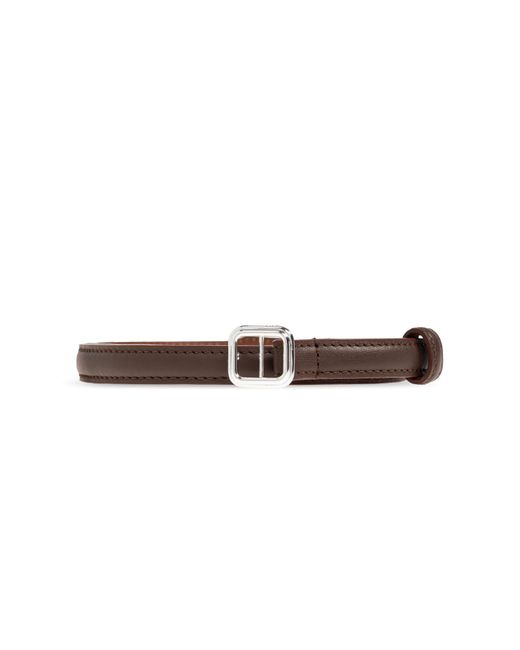LIE STUDIO Brown "Georgia Slim" Belt