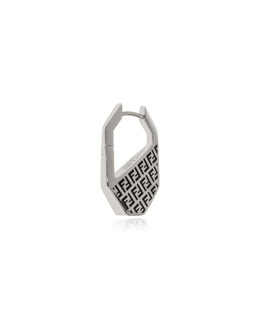 Fendi Black Single Earring for men