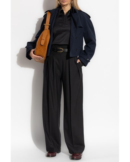 Alexander McQueen Blue Short Double-Breasted Jacket