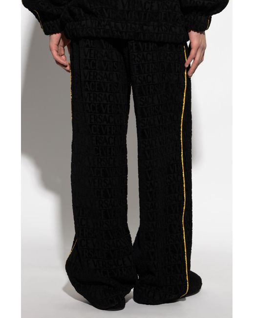 Versace Black Pants With Logo
