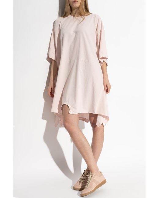 MM6 by Maison Margiela Pink Asymmetrical Cut Dress