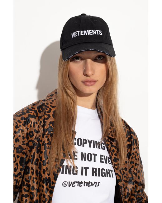 Vetements Black Baseball Cap