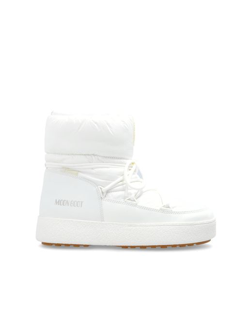 Moon Boot White Snow Boots Track Low Nylon