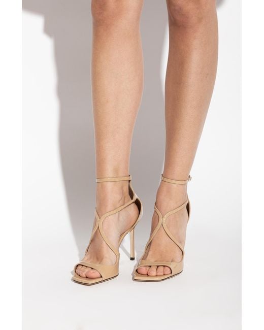 Jimmy Choo White 'Azia 95' Heeled Sandals
