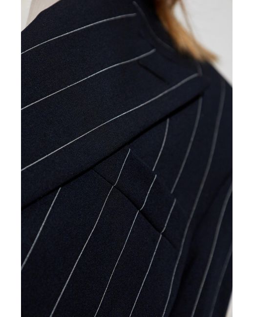 Stella McCartney Blue Double-Breasted Blazer With A Loose Fit