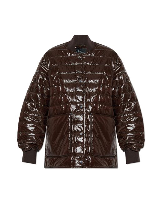 Moose Knuckles Blue Quilted Jacket With Pockets