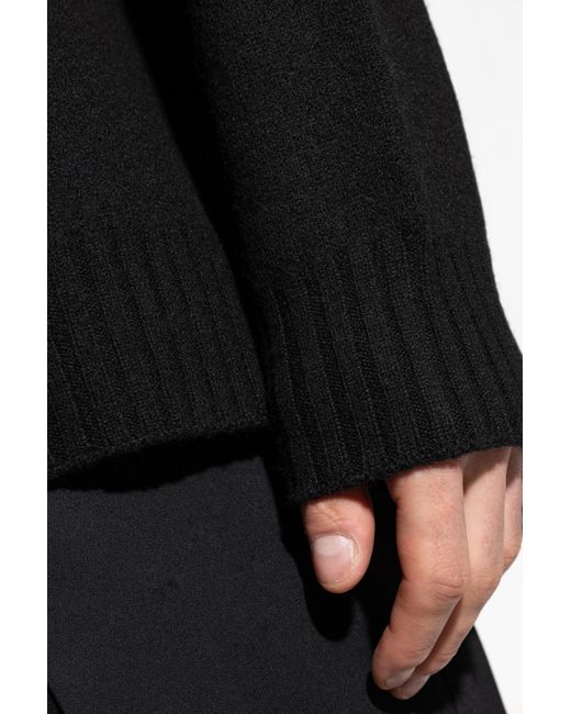 Jil Sander Black Wool Sweater for men