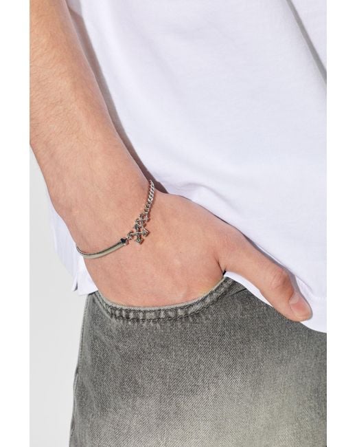 Off-White c/o Virgil Abloh White Brass Bracelet for men