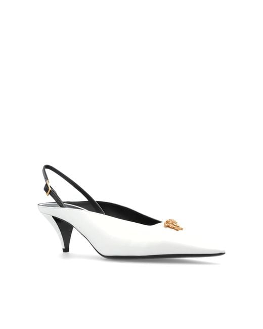 Versace White Heeled Shoes