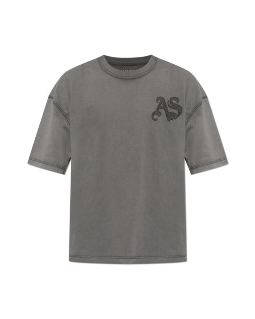 AllSaints Gray "Insignia" T-Shirt for men