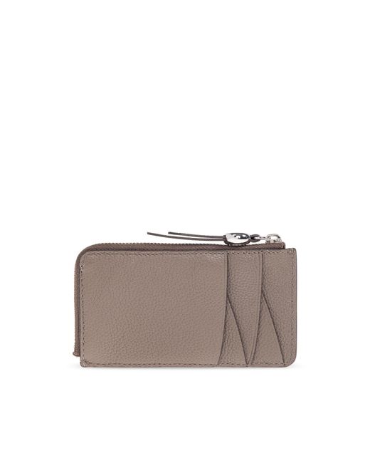 Tory Burch Gray Leather Card Holder