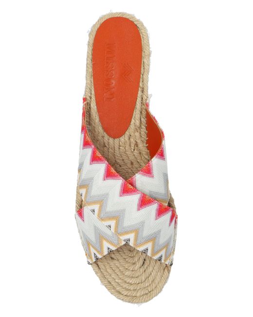 Missoni Multicolor Slippers With Geometric Pattern