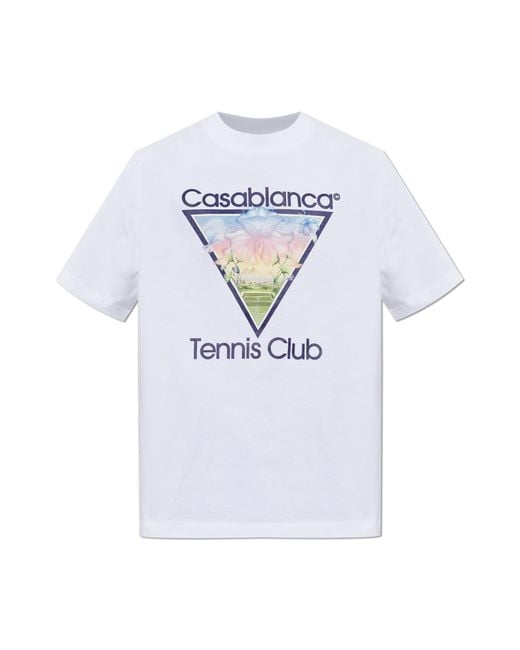 Casablanca White T-Shirt With Colorful Print for men
