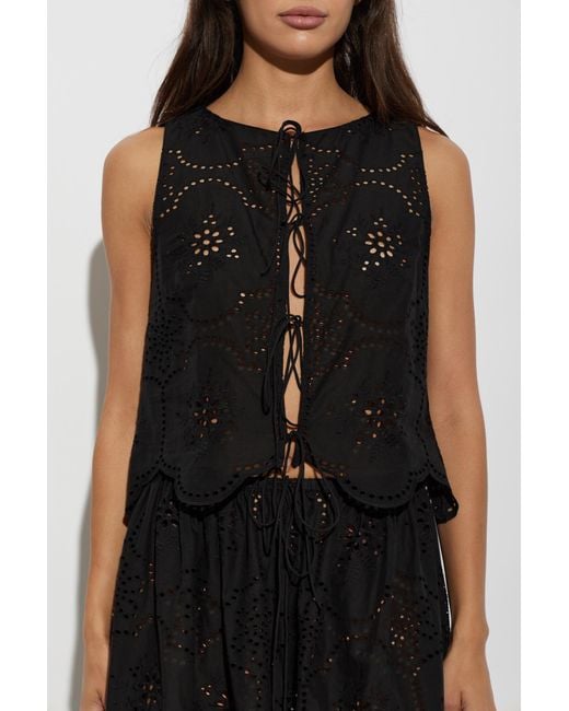 Matteau Black Lace Top
