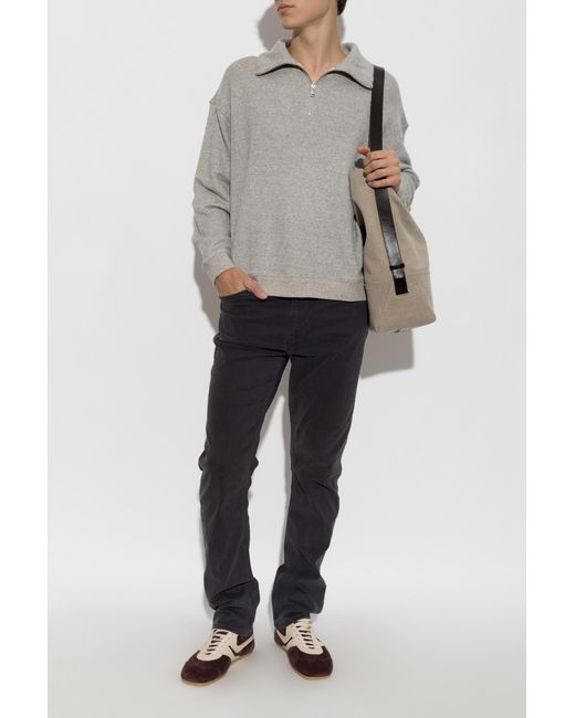 FRAME Black Jeans With Tapered Legs for men
