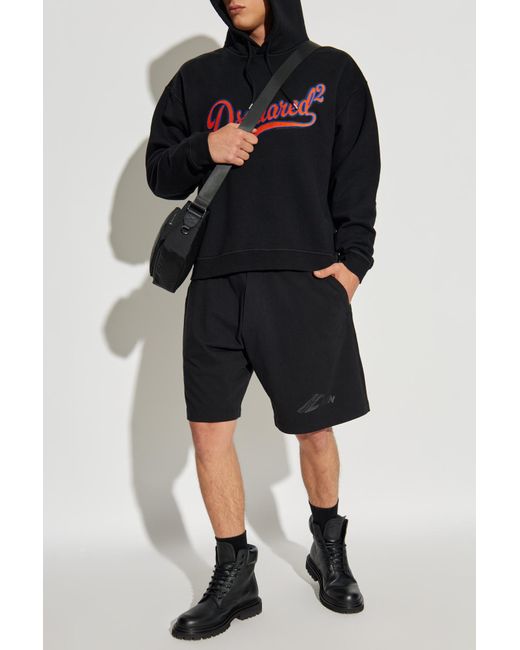 DSquared² Black Sweatshirt With Print for men
