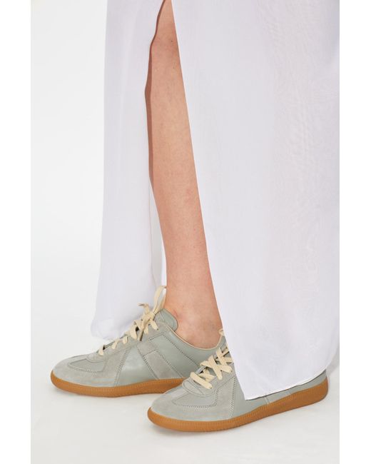 Maison Margiela White Leather Sports Shoes