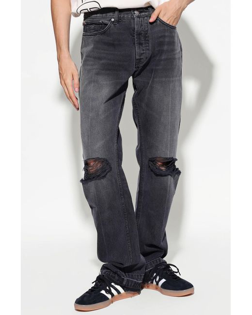 Rhude Black Jeans With Pockets for men