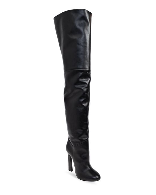 DSquared² Black Over-The-Knee Leather Boots 'Twin'