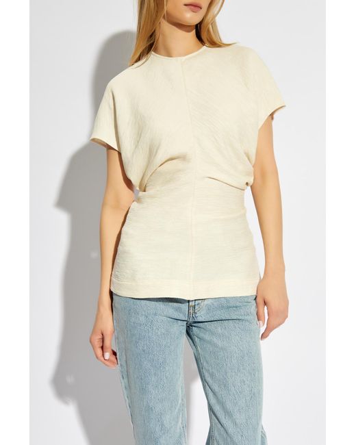 Totême  Natural Top With A Round Neckline