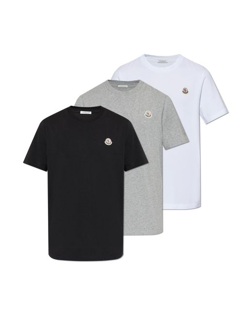 Moncler Green 3-Pack Of T-Shirts for men