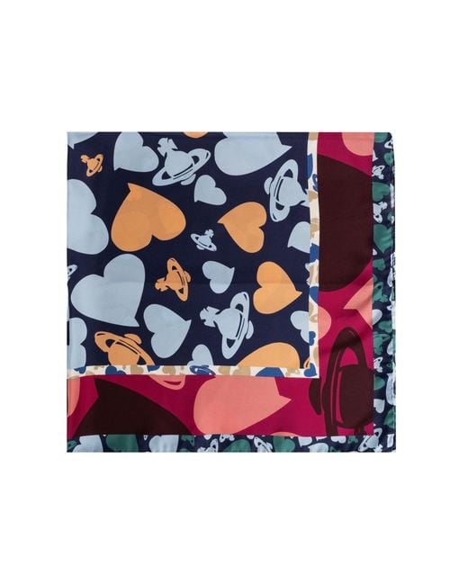 Vivienne Westwood Blue Silk Scarf